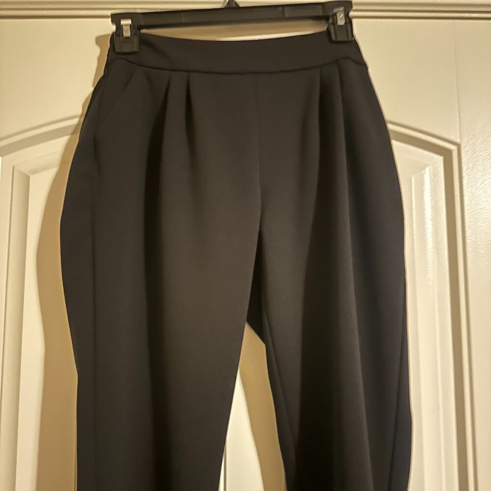 🖤 Women’s Black Tailored Dress Pants – Elastic Back Waist